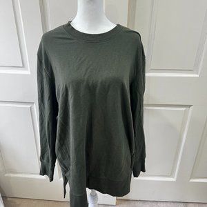 Daily Ritual olive green sweatshirt/pullover, size L